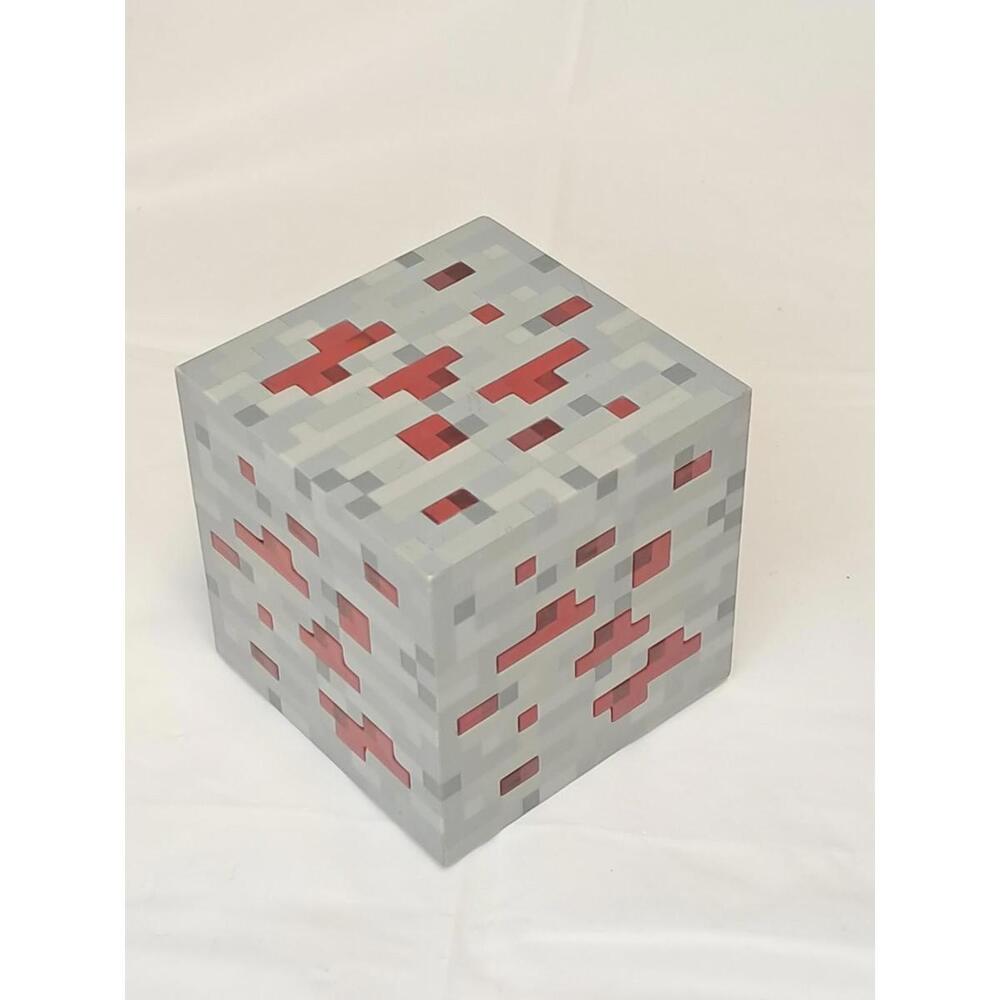 3" x 3" MINECRAFT REDSTONE ORE BLOCK NIGHTLIGHT Touch Cube Light Up Lamp  T108